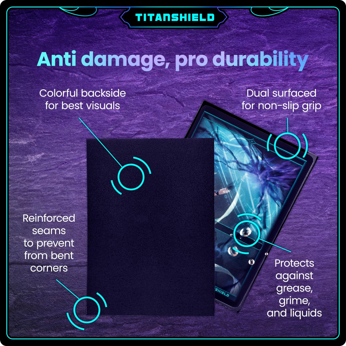 TitanShield (150 Sleeves  Black) Compatible with Standard Sized Board Games  MTG Magic The Gathering  Pokemon  Lorcana and Trading Cards 2.5 x 3.5 66x91mm