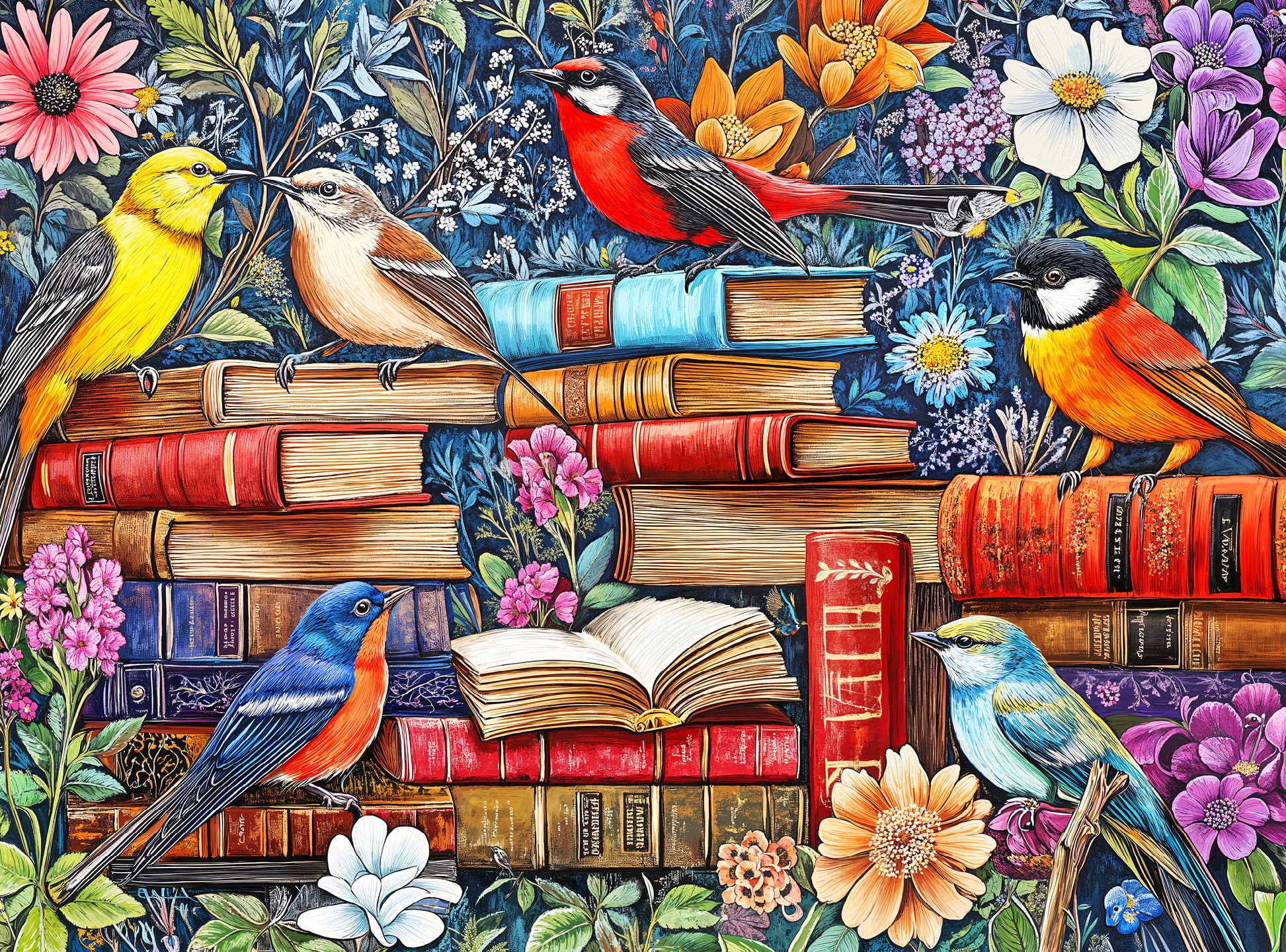 Cross & Glory - The Aviary Bloom Chronicles - 1000 Piece Jigsaw Puzzle For Adults | Stunning Bird And Floral Artwork | Challengi