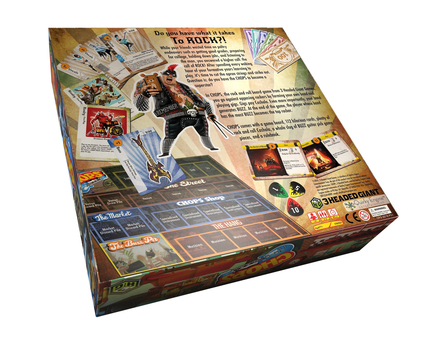 Chops - The Rock & Roll Board Game - Hilarious Musical Adventure For Musicians, Families, Friends - For Adults, Teens, Kids 14 &
