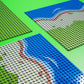 Island Building Block Base Plates Compatible With All Major Brands - 3 Pack Of Island Plates - 2 Straight & 1 Center Grass Addon To Expand You Island - 10 X 10 Inches Baseplate For Building Bricks