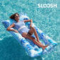 Sloosh Inflatable Pool Floats Adults - Large Pool Float Tanning Raft With Headrest, Keep Cool Above Water Swimming Pool Floaties