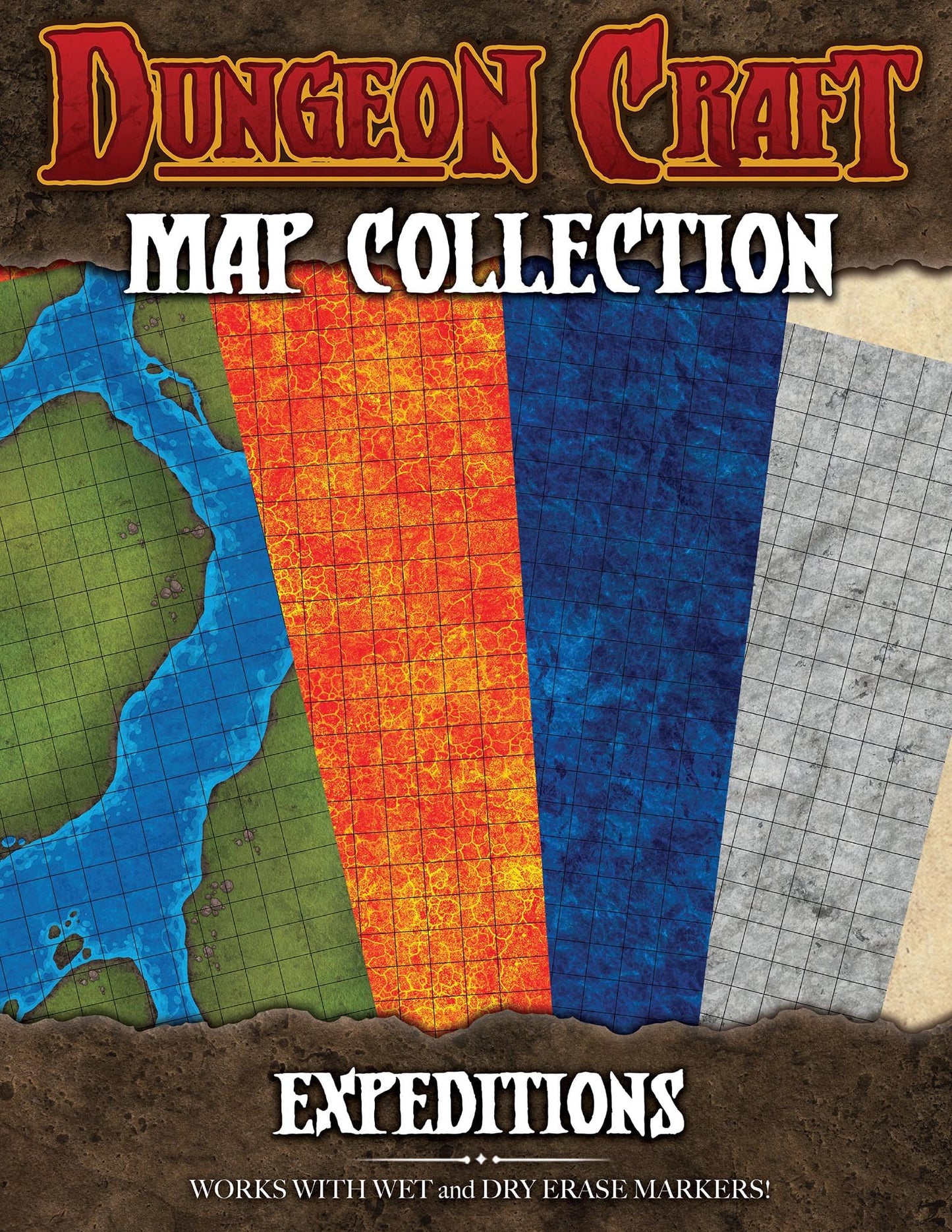 Dungeon Craft Rpg & Dnd Starter Set - Maps Essentials Kit - Set Of 4 - Expedition