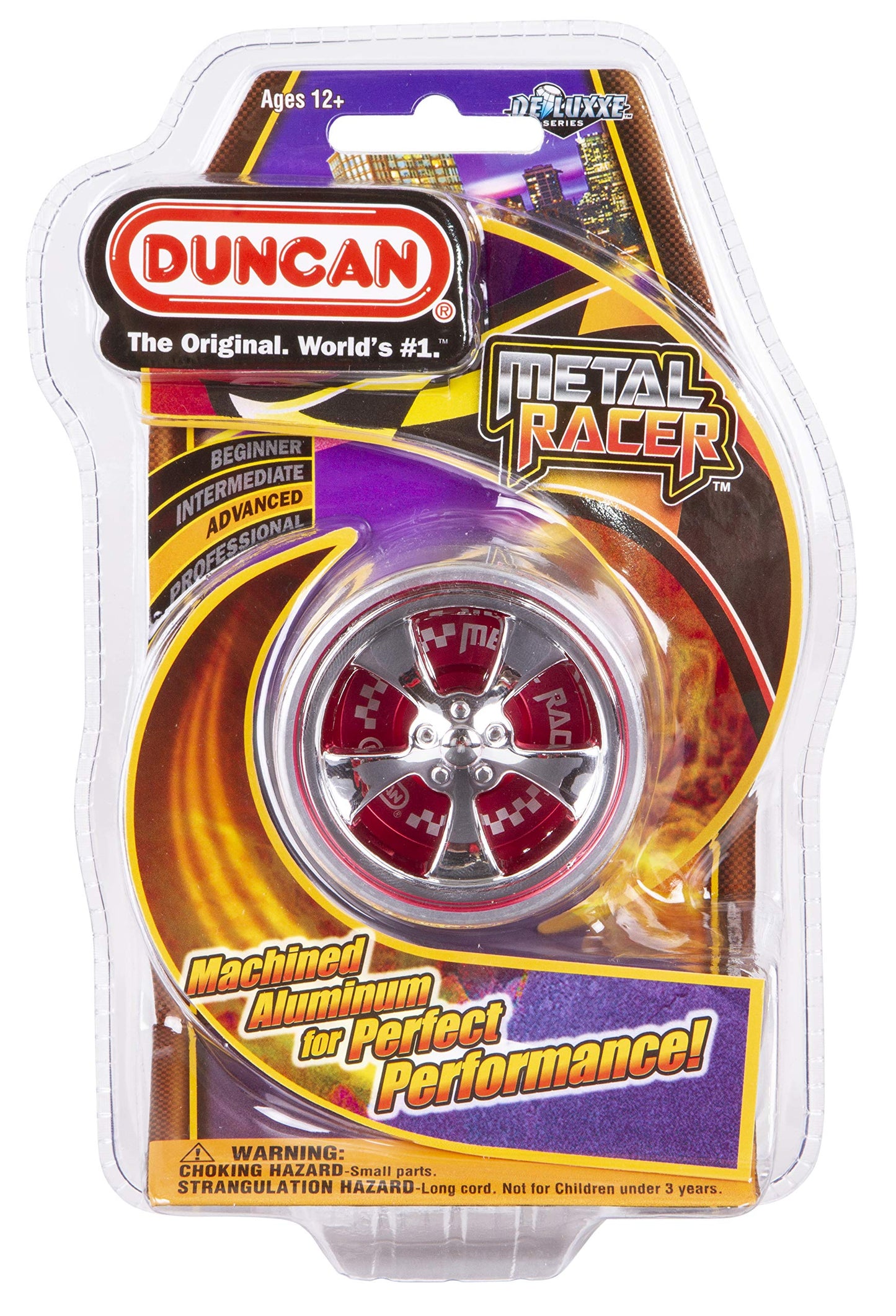 Duncan Toys Metal Racer Yo-Yo, Aluminum Advanced Level Yo-Yo With Racer Caps And Sg Sticker Response, Red