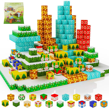 Simplefine Magnetic Blocks 100Pcs Set,Mine World Craft Building Block,Magnet Cubes For Boys And Girls 3+,Magnetic Toys, Magnet B