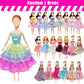 29 Pieces Doll Clothes And Accessories For 11.5 Inch Girl Dolls Outfit Including 5 Tops, 5 Pants, 3 Dresses, 2 Fashionable Dresses, 2 Swimwear, 6 Pairs Of Shoes, 1 Bag, 5 Hangers
