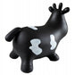 Appleround Cow Bouncer With Air Pump, Inflatable Space Hopper, Ride-On Bouncy Animal (Black)
