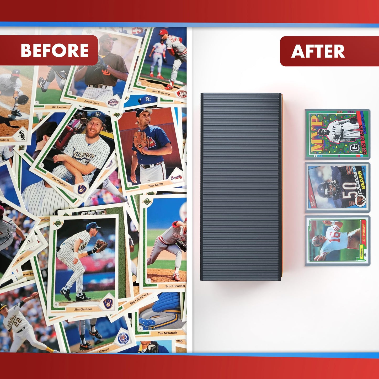 Cardboard Gold - 35pt Top Loaders for Cards with Bonus Soft Sleeves - 1000 Count - enhanced 3x4 Inch Trading Card Toploaders - Protect Your Baseball and Sports Cards with These Hard Plastic Protectors