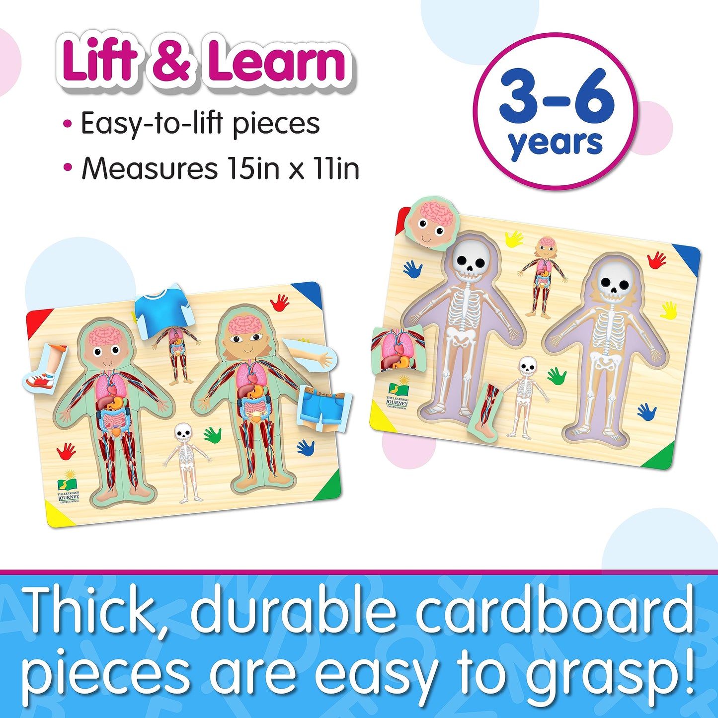 The Learning Journey: Lift & Learn Inside Of Me – Human Body Layered 28 Piece Jigsaw Puzzles- Montessori School - Learning Educational Toy For Baby - Kids Ages 3 And Up Non-Toxic & Bpa Free