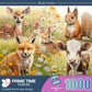 Prime Time Puzzles - Difficult 1000 Piece mature-themed Jigsaw Puzzle - Deer  Cow  Fox  Squirrel and Rabbit - Cute Animals - Hard  Challenging Puzzle Perfect for Game Nights - 20x27 inches