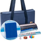 Yellow Mountain Imports American Mahjong Game Set, Santorini with Blue Soft Case - All-in-One Racks with Pushers, Wright Patters