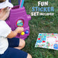 Toyvelt Toddler Golf Set - Kids Clubs With 6 Balls, 4 Sticks, 2 Practice Holes & A Putting Mat Promotes Physical Mental Development, Ideal Gift For Boys 2-10, Purple