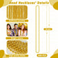200PCS Bead Necklace, Mardi Gras Beads, 33 IN Gold Beads Party Accessories, Mardi Gras Decorations Parade Throws Beads Bulk Toy