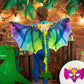 D.Q.Z Toddlers Dinosaur-Dragon-Wings Costume For Kids With Mask, Dino Cape Boys Dress Up Birthday Party Toys Gifts (Rainbow)