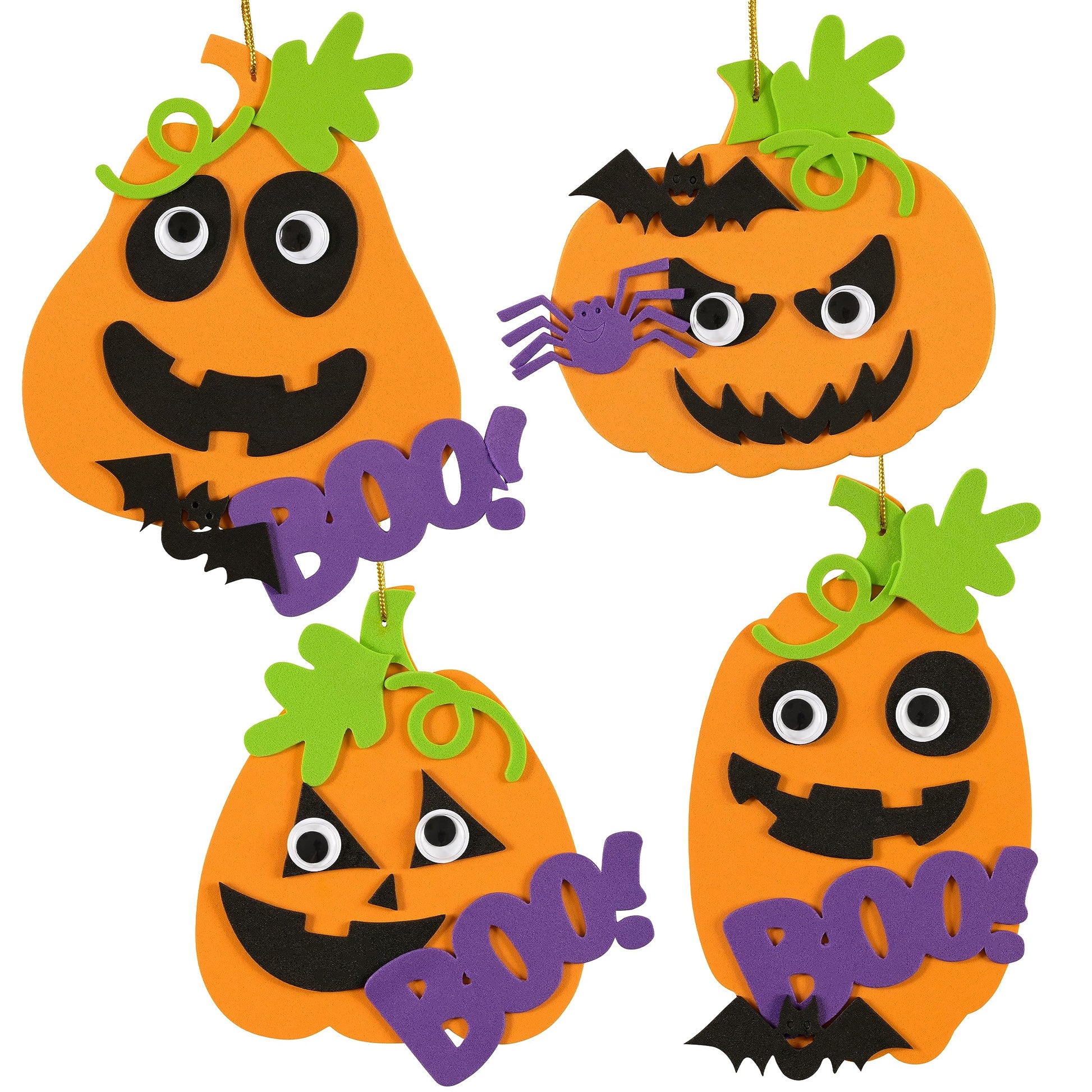 Ready 2 Learn Create Your Own Pumpkins - Set of 4 - DIY Halloween Craft for Kids - Magnetic - No Glue Required - Kid-Friendly In