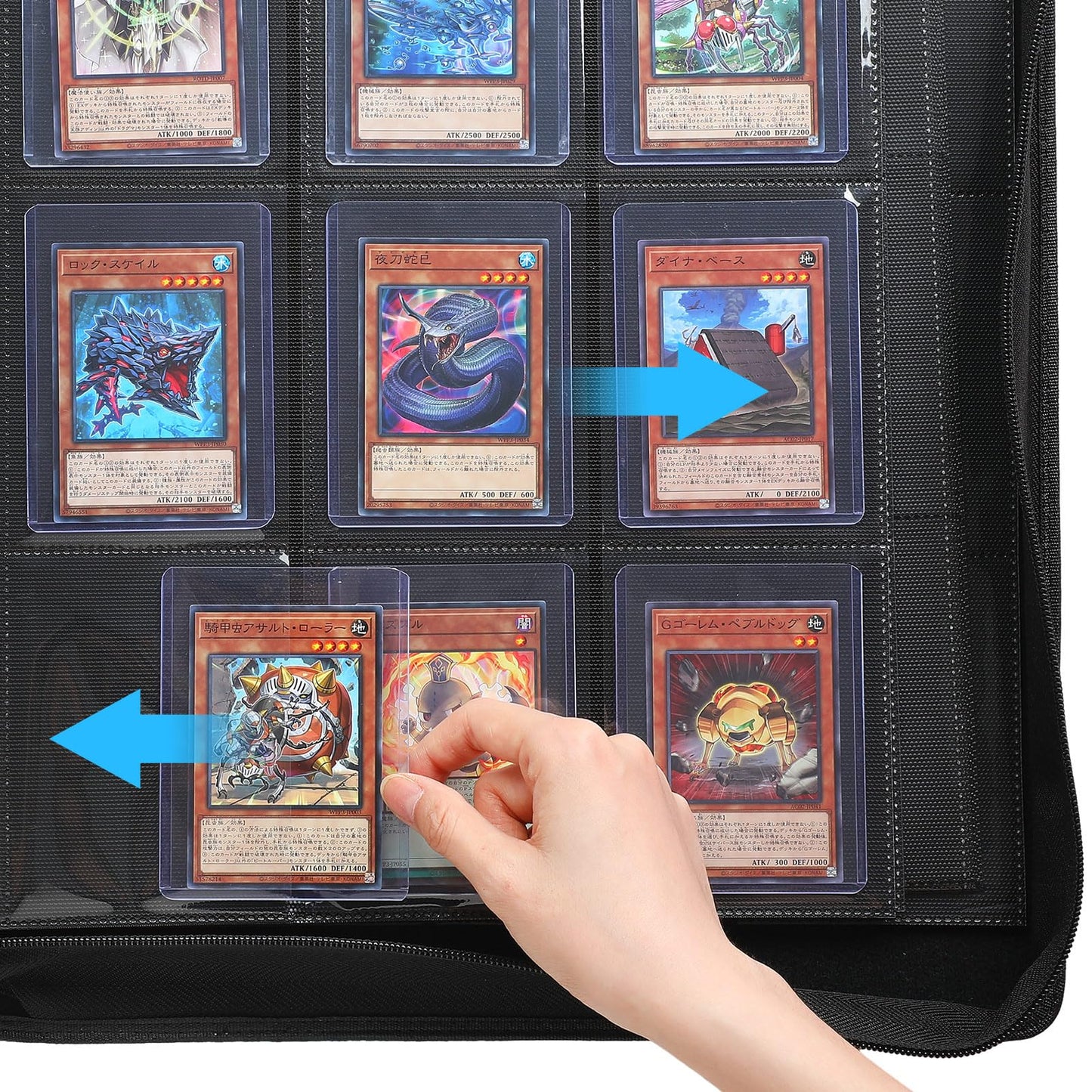 Sibonic 9 Pocket Toploader Binder, Holds 360 3   X4    Toploader Hard Cases, Sleeves Card Collection Binder, 20 Double Sided Pag
