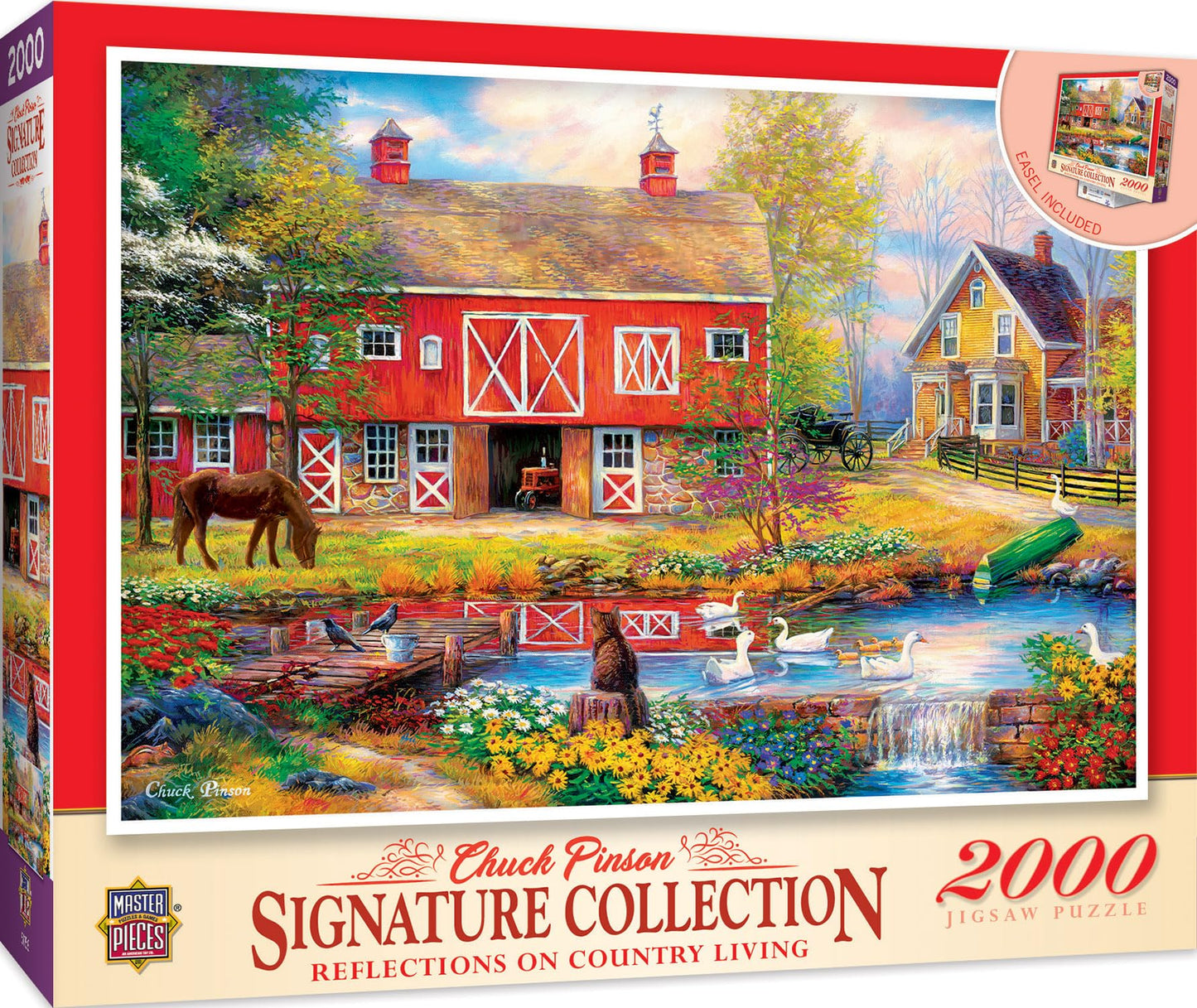 MasterPieces 2000 Piece Jigsaw Puzzle - Reflections on Country Living, 39"x27", Cardboard, Model 72047, Signature Series