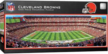 Masterpieces 1000 Piece Sports Jigsaw Puzzle - Nfl Cleveland Browns Center View Panoramic - 13'X39'