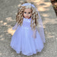 Dreamworld Collections Little Angel - 4 Piece 18 Inch Girl Doll Outfit - White Satin And Tule First Communion Dress With Long Gloves, Veil And White Shoes (Doll Not Included)