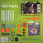 Avishkaar Robotics Starter Kit, 100-In-1 Diy Stem Metal Kit, Multicolor, 100+ Parts, Learn Robotics, Coding & Mechanical Design,