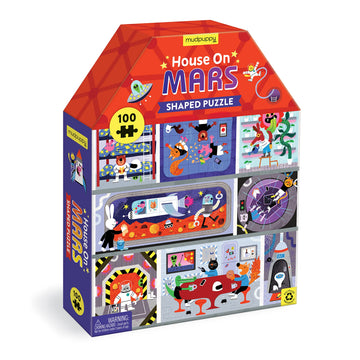 Mudpuppy House On Mars 100 Piece House-Shaped Puzzle