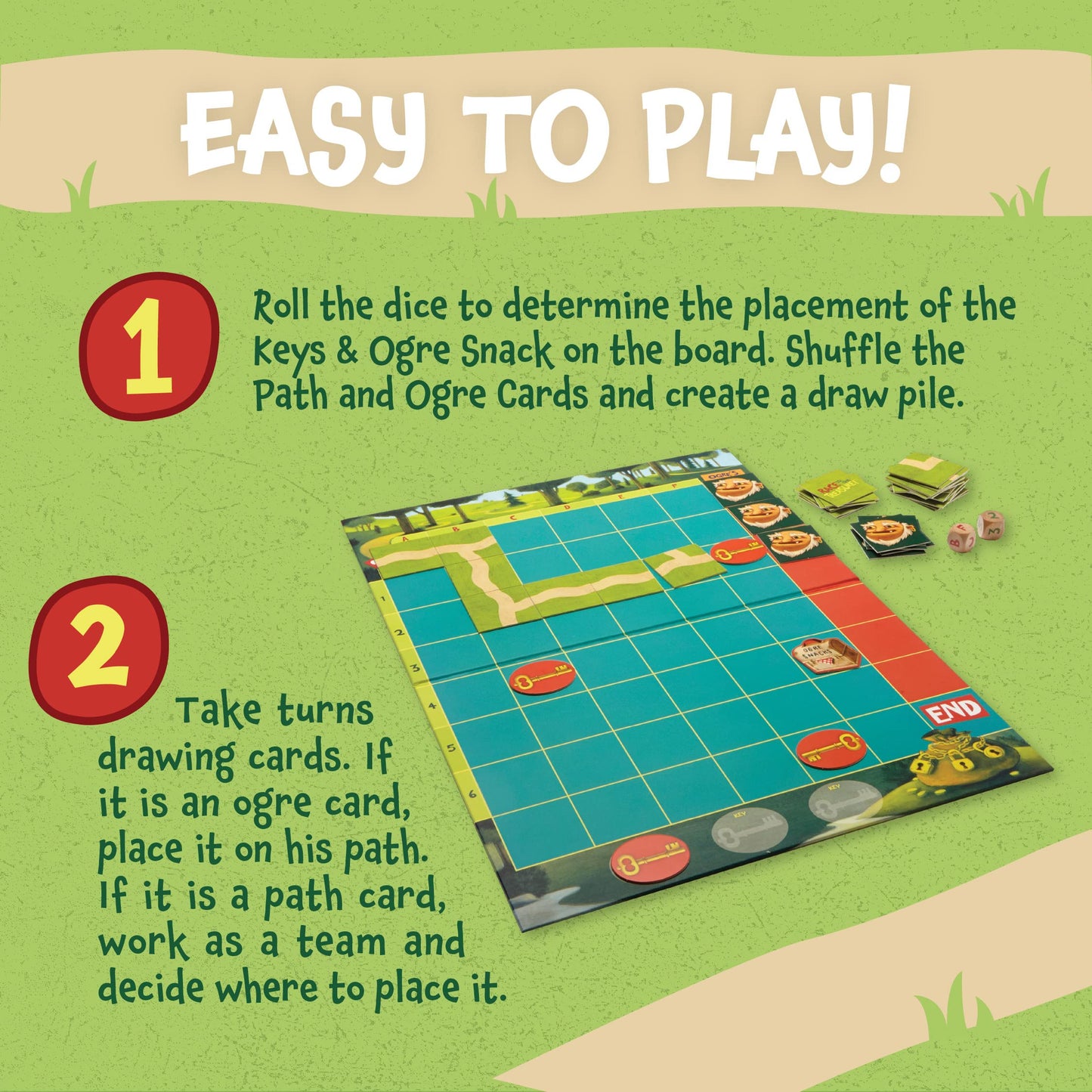 Peaceable Kingdom Race to the Treasure! Cooperative Game for Kids, Ages 5+, Cardboard, 2-4 Players, Colorful Design