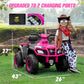 ELEMARA 2 Seater Ride on ATV, 4 Wheeler Quad Ride on Toy with 10AH Battery, Ride on Electric Big Kids