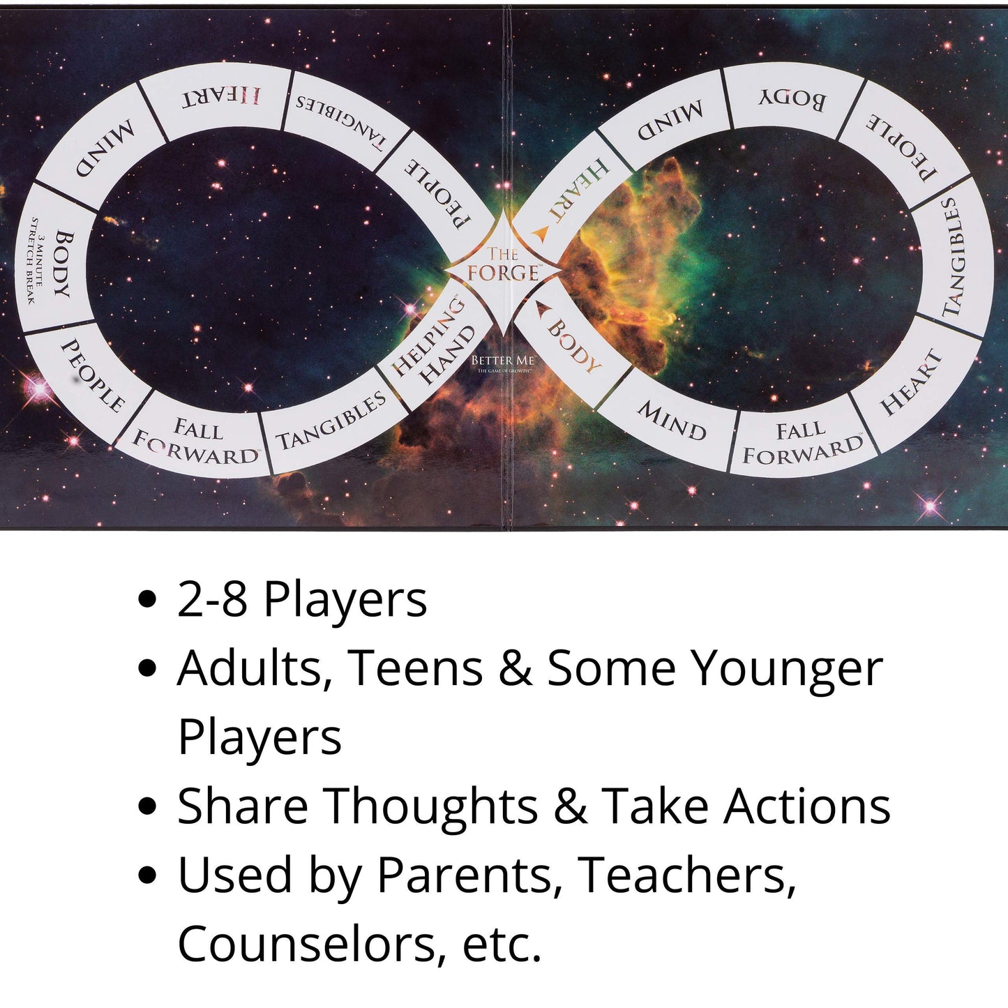 Better Me Self-Improvement Board Game - Fun & Connection for Couples & Friends, Black & Multicolor, Model SQ-945, Cardboard Material