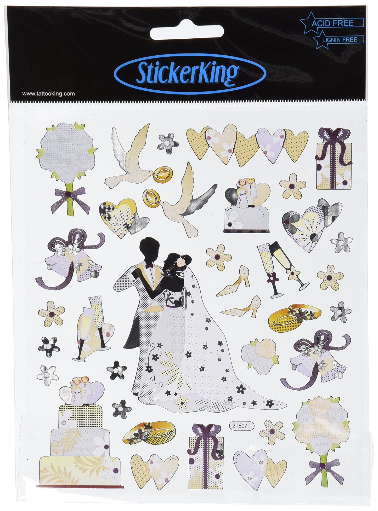Tattoo King Multi-Colored Stickers-Wedding Dance
