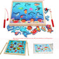 TOWO Wooden Fishing Game-Magnetic Fishing Puzzles with Numbers Jigsaw Puzzle- Sea Creatures Kids Educational Toys for 3 Years Old Math Toy