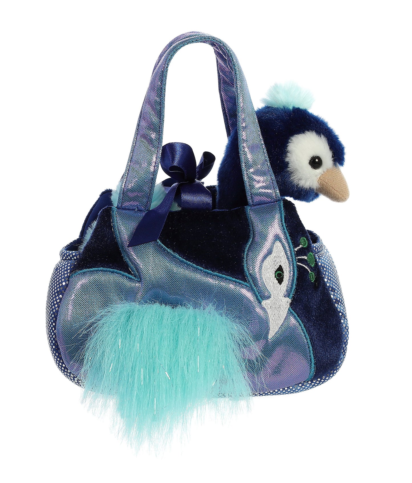Aurora® Fashionable Fancy Pals™ Mora Peacock™ Stuffed Animal - On-The-Go Companions - Stylish Accessories - Multicolor 7 Inches