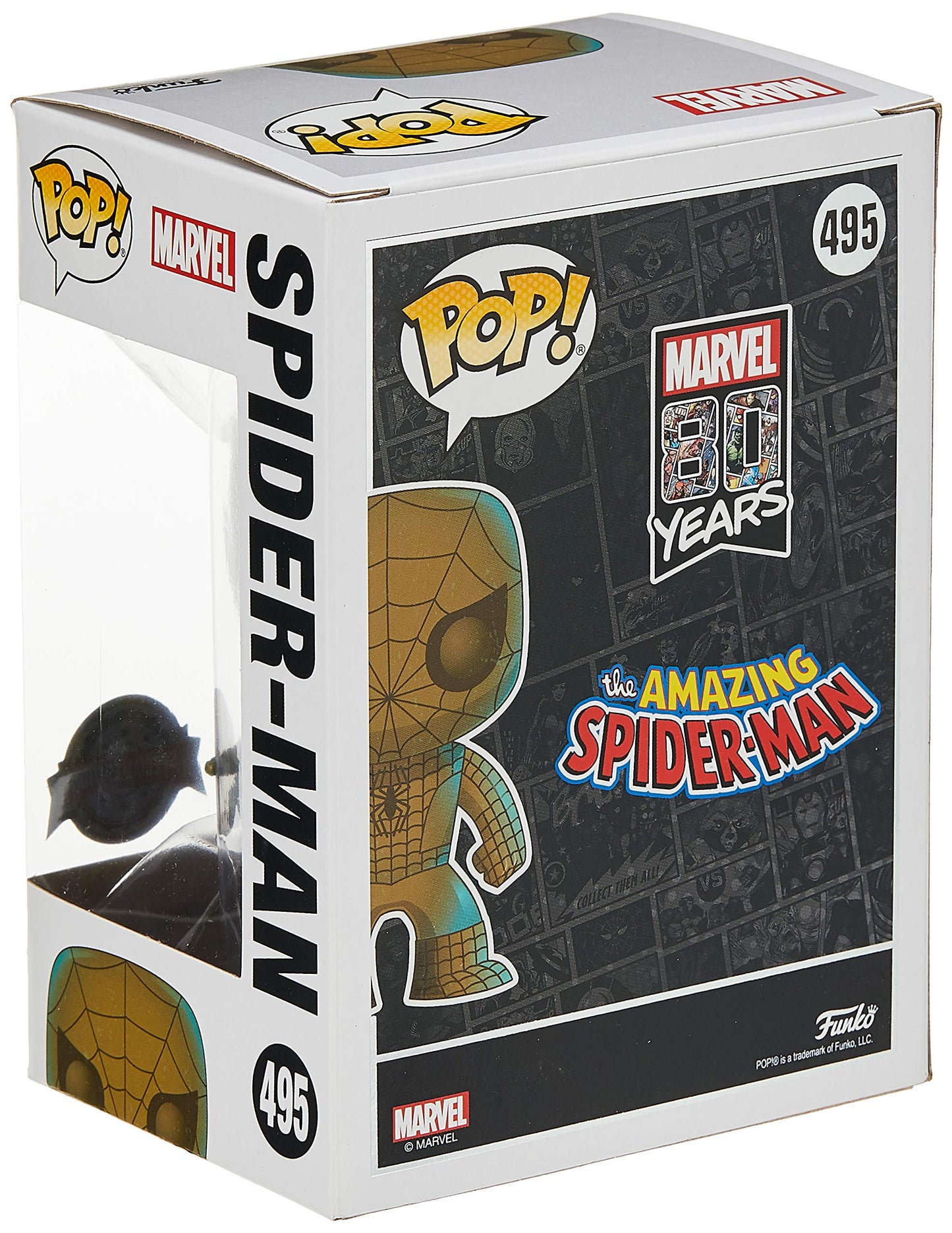 Funko Pop! Marvel 80Th Anniversary - Spider-Man [Patina] # 495 - Target Exclusive