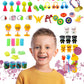 Blue Ribbon Easter Eggs, 48 Pieces, Filled Surprise, Colorful Prefilled With Different Kinds Of Little Toys, Perfect For Kids, Basket Fillers