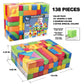 Foam Blocks for Toddlers  138 Pieces EVA Soft Stacking Building Blocks Toy Set  Early Learning Construction Toys & Gifts for Kids  Boys & Girls 18+ Months 1-3 Years