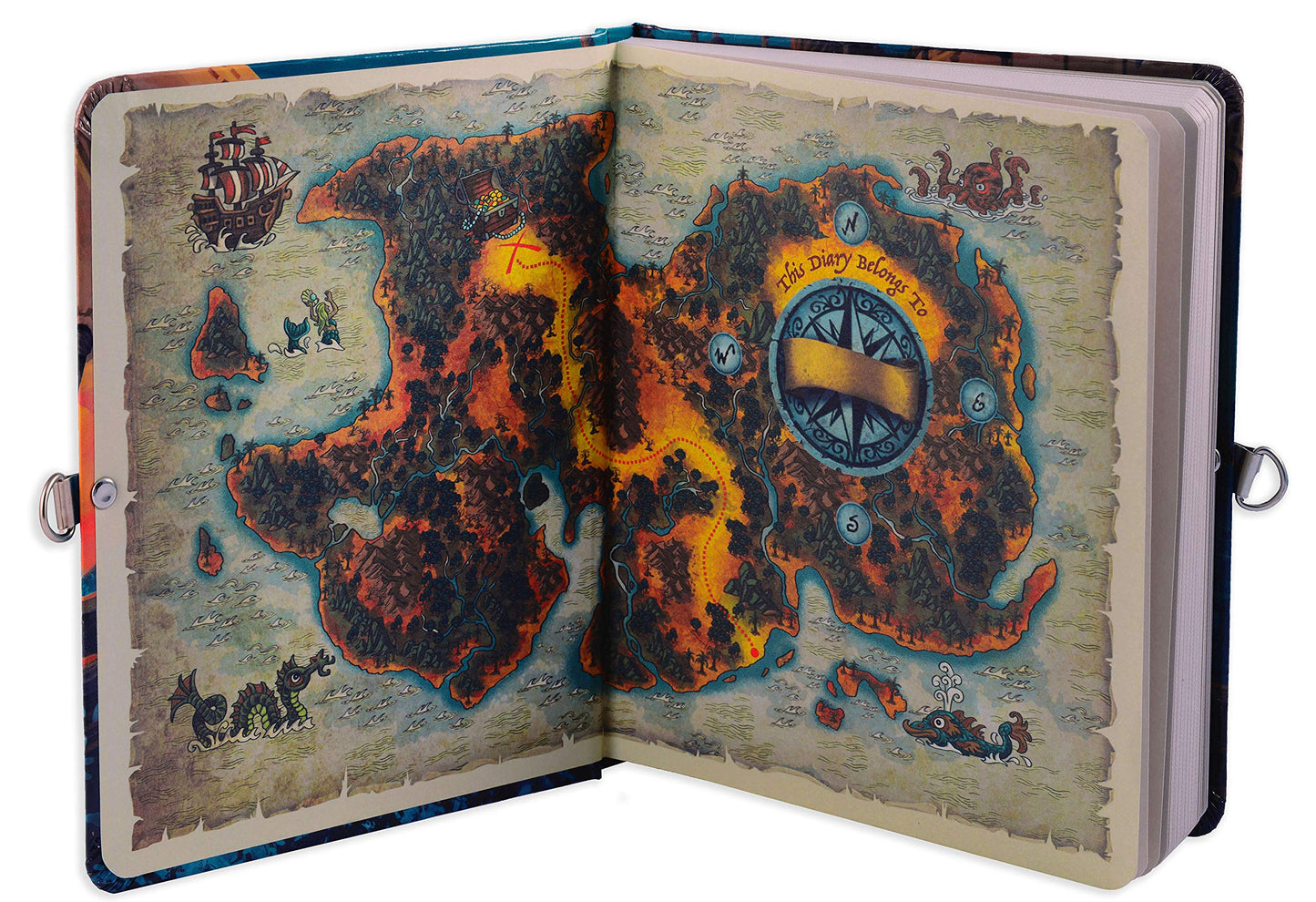 Mollybee Kids Pirate Lock And Key Diary For Boys, Girls