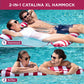 Aqua 2-In-1 Catalina Xl Pool Float & Hammock – 1-2 Person, Multi-Purpose, Inflatable Pool Floats For Adults – Burgundy/White Stripe