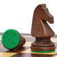 Husaria Wooden Chess Set - Ambassador, 21.7 Inch Large, Handcrafted Brown Chessmen, Felted Folding Board, Model SU-CH128-B