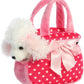 Aurora® Fashionable Fancy Pals™ Fancy Pink Polka Dot™ Stuffed Animal - On-The-Go Companions - Stylish Accessories - 8 Inches