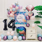 Smlpuame 40 Inch Black Number 14 Balloon, Aluminum Foil Digital Balloon for Birthday Party & Wedding Anniversary Decorations