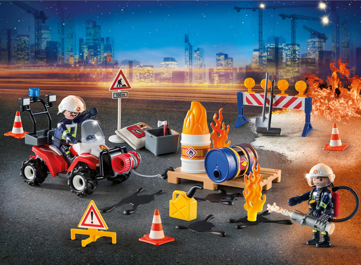 Playmobil Advent Calendar Fire Rescue Operation On The Construction Site