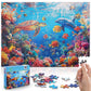 Puzzle for Adults 1000 Pieces - Underwater World Puzzle, Ocean Beach Sea Turtle Coral,1000 Piece Undersea Jigsaw Puzzle (28''x 2