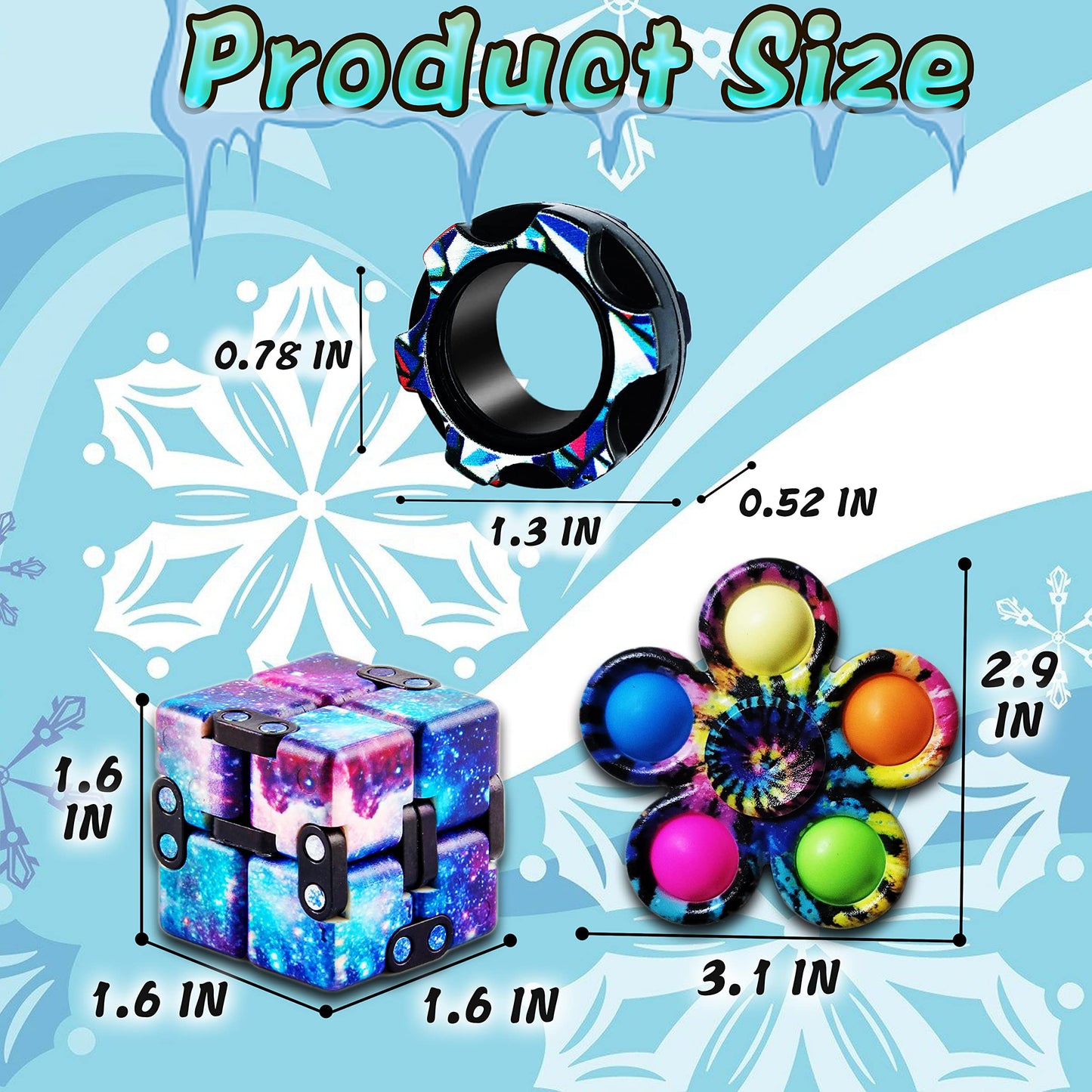 Dr.Kbder Fidget Toys Adults Set, Easter Basket Stuffers For Kids Teen Autism Sensory Toys Pack With Figette Cube Figits Ring Classroom Adhd Stress Relief Toys, Cool Gadget Desk Spinner Toy