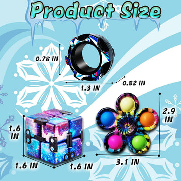 Dr.Kbder Fidget Toys Adults Set, Easter Basket Stuffers For Kids Teen Autism Sensory Toys Pack With Figette Cube Figits Ring Classroom Adhd Stress Relief Toys, Cool Gadget Desk Spinner Toy