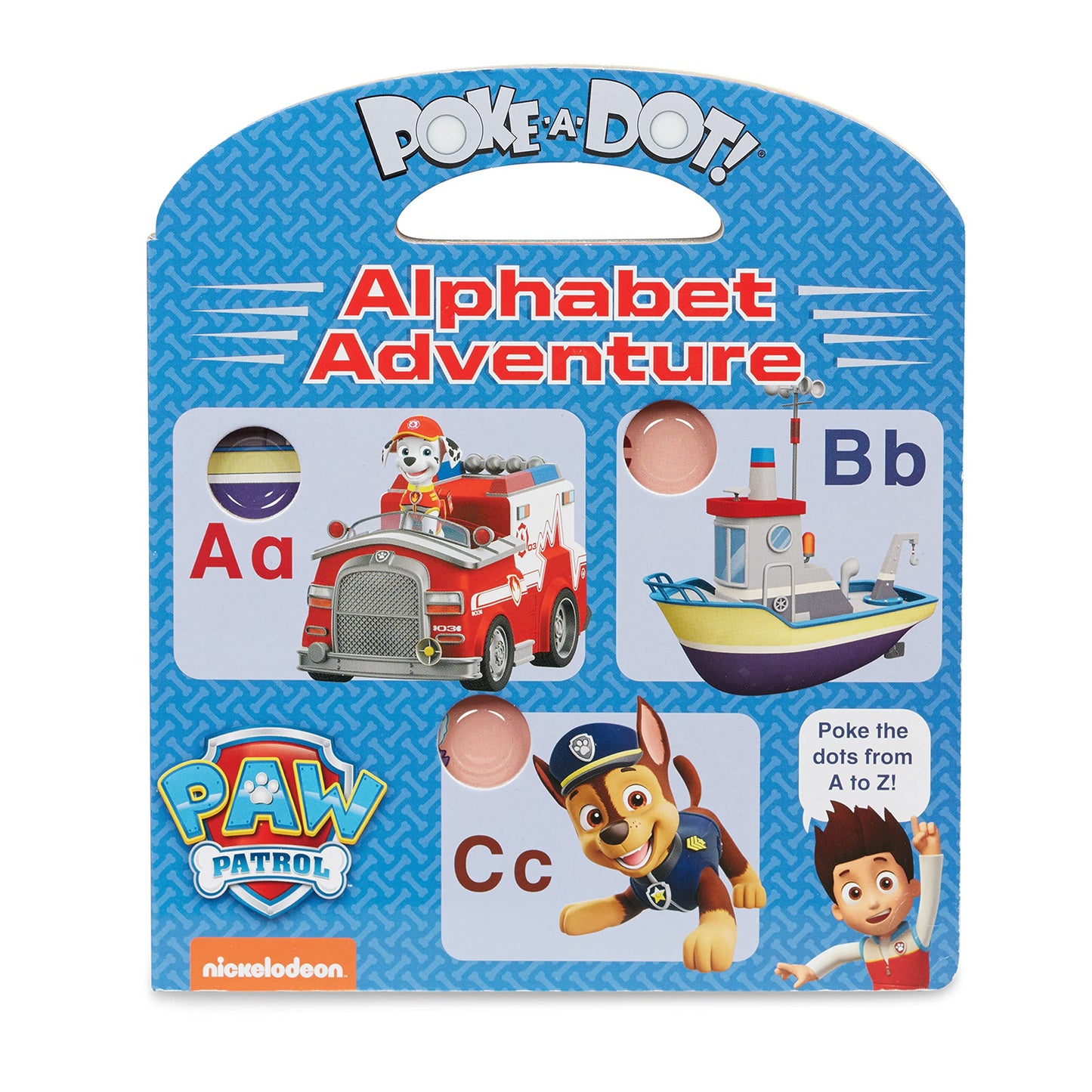 Melissa & Doug PAW Patrol Poke-A-Dot Alphabet Adventure Book - One Size, Multi Color, Model 33263, Paper Material