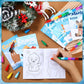 Funrous 24 Sets Winter Coloring Books Bulk Christmas Drawing Pages with Stackable Crayons Polar Bear Glacier Animal Activity Boo