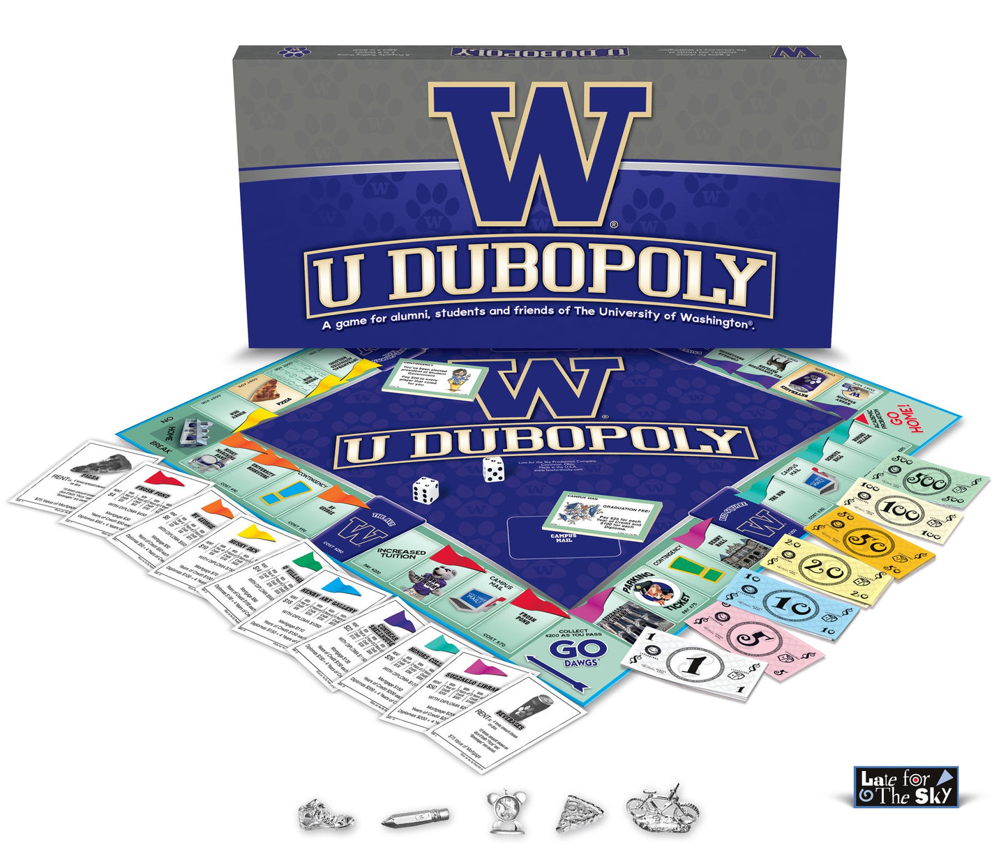 Late for the Sky U-Dubopoly Board Game - Multi-color Cardboard, Model 4099538