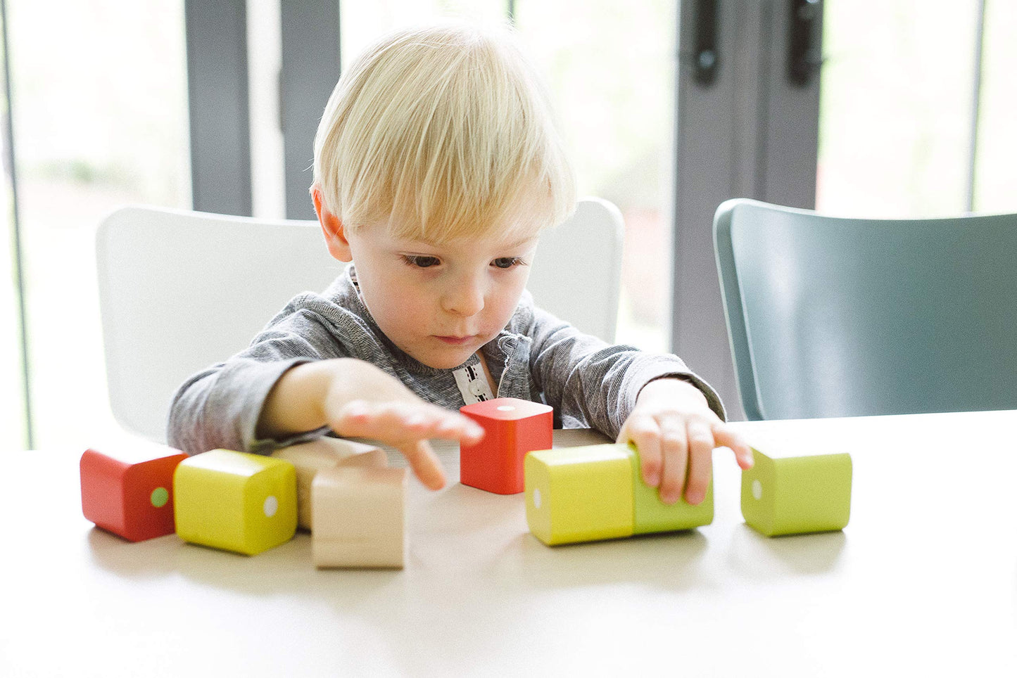 Tegu 15 Piece Magnetic Babys First Building Blocks, Tints