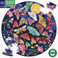 eeBoo Piece and Love Moths 500 Piece Round mature-themed Jigsaw Puzzle/Ages 14+ (PZFMOT)
