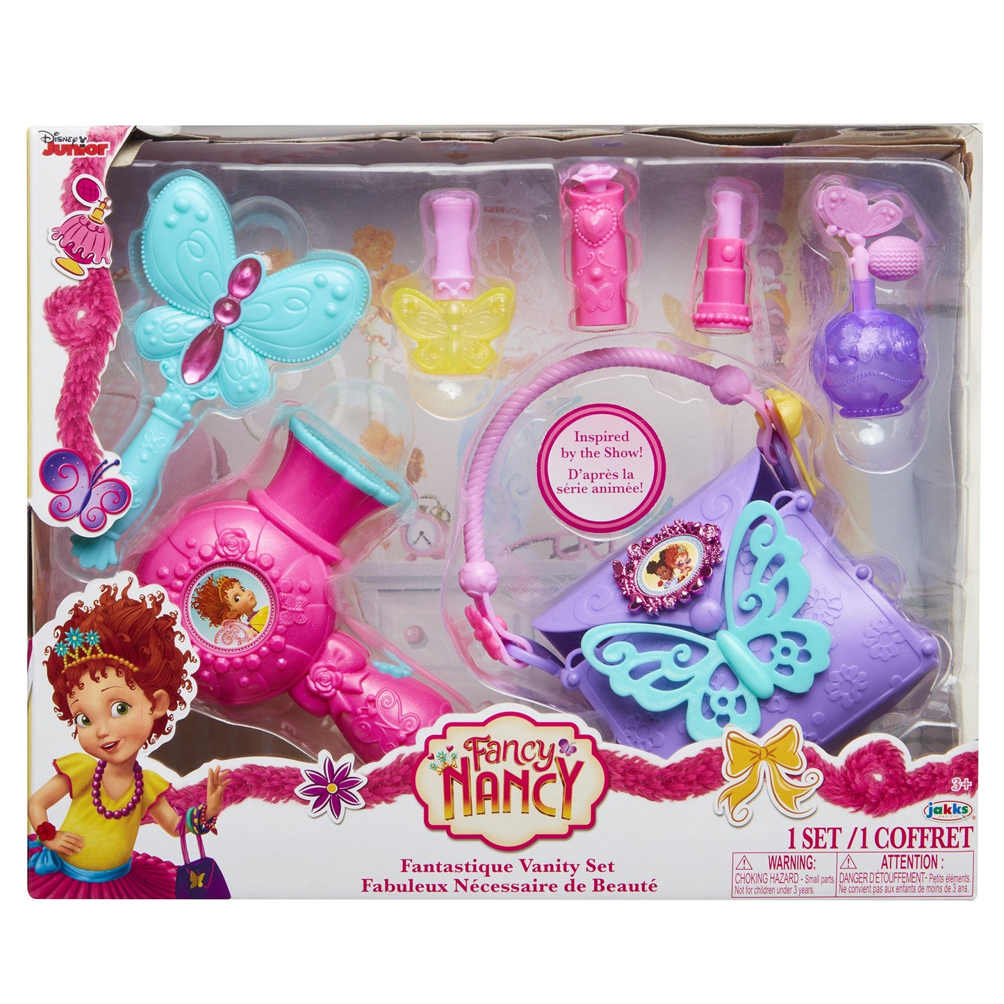 Fancy Nancy Fantastique Doll-Sized Vanity Set, 6 Pieces, Multicolor, Model 77418, Durable Plastic
