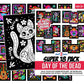 Super Pack of 18 Fuzzy Velvet Coloring Posters (Kids Themed - Day of the Dead) - Halloween and Dia de Los Muertos Coloring Craft