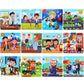 Sannix 12 Pack Wooden Jigsaw Puzzles For Toddlers, Characters Puzzles For Kids Party Favors, Educational Puzzles Learning Travel Toy With 12 Organize Bags